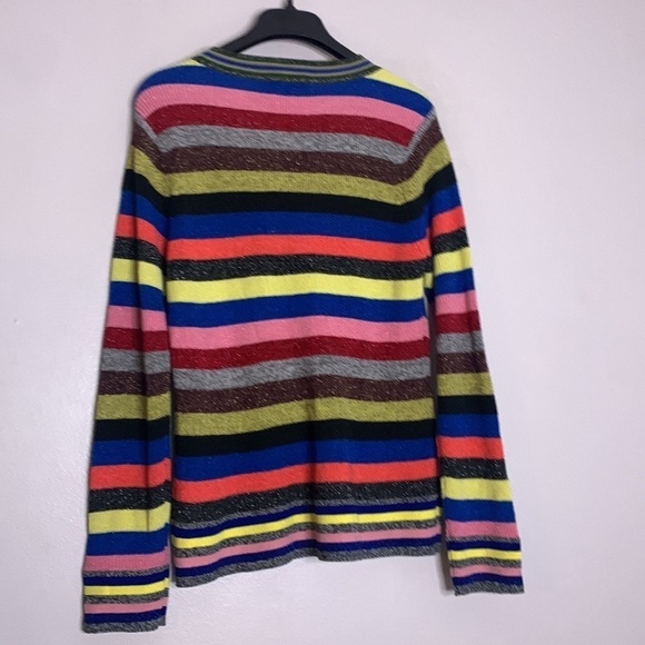 INC International Concepts striped metallic knit crewneck sweater xl women’s - Picture 6 of 6